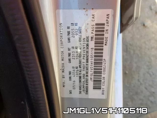 JM1GL1V51H1105118 фото 2