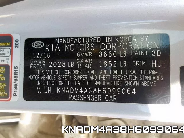 KNADM4A38H6099064 фото 2