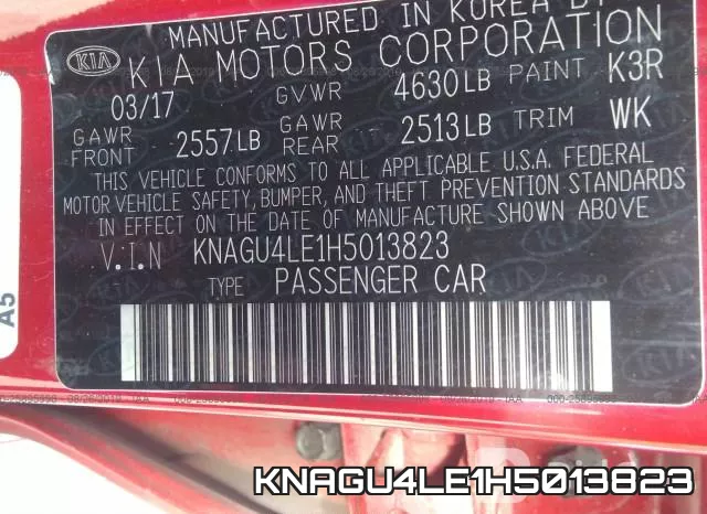 KNAGU4LE1H5013823 фото 10