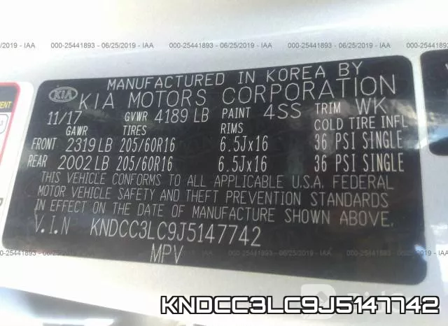 KNDCC3LC9J5147742 фото 10