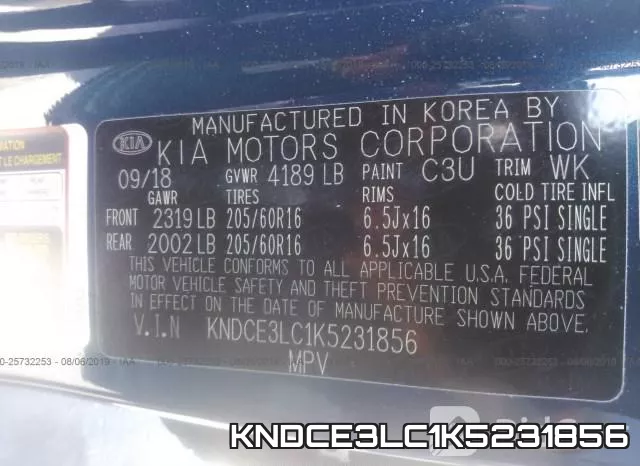 KNDCE3LC1K5231856 фото 10