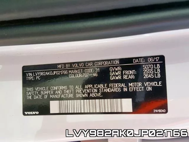 LVY982AK0JP021766 фото 2