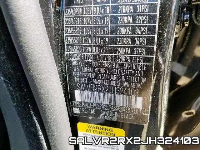 SALVR2RX2JH324103 фото 2