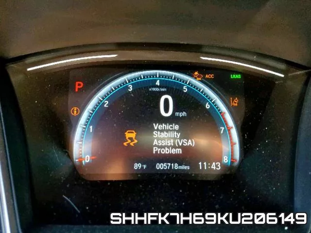 SHHFK7H69KU206149 фото 9