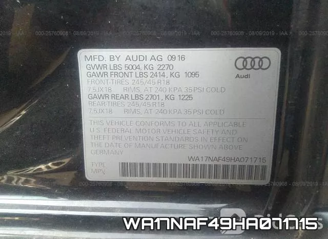 WA17NAF49HA071715 фото 10