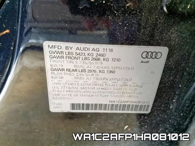 WA1C2AFP1HA081012 фото 2