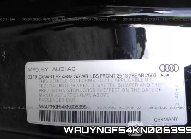 WAUYNGF54KN006399 фото 10