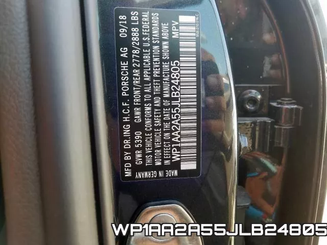 WP1AA2A55JLB24805 фото 2
