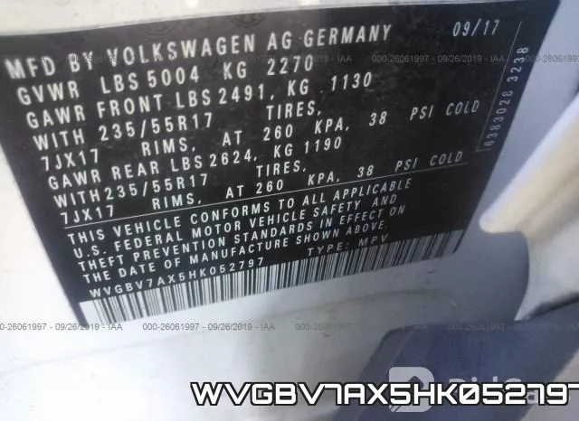 WVGBV7AX5HK052797 фото 10