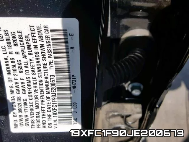 19XFC1F90JE200673 фото 2
