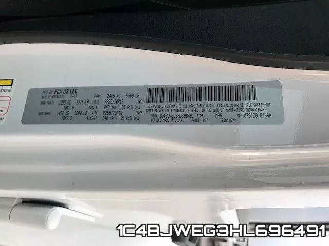 1C4BJWEG3HL696491 фото 2