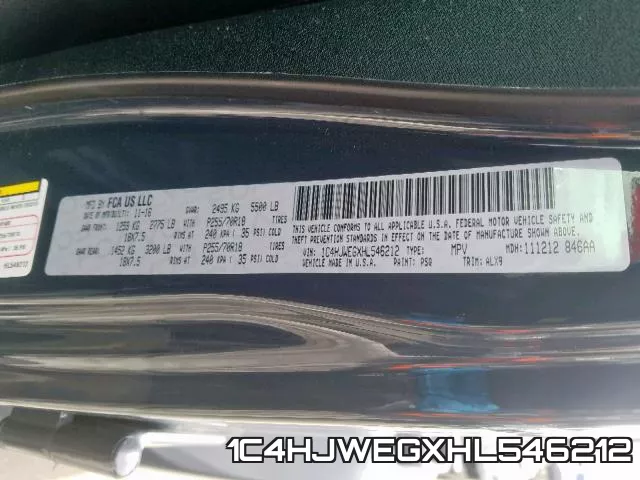 1C4HJWEGXHL546212 фото 2