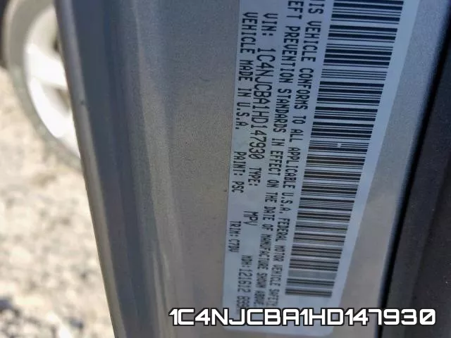 1C4NJCBA1HD147930 фото 2
