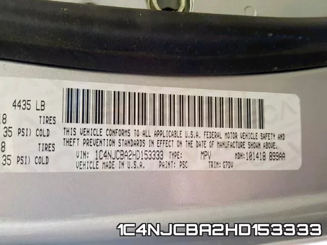 1C4NJCBA2HD153333 фото 2