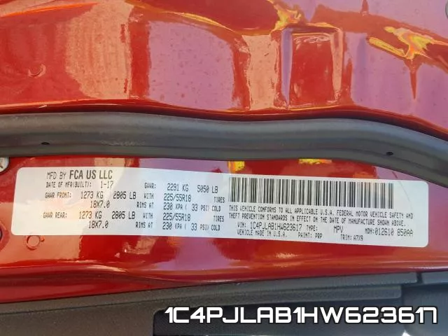 1C4PJLAB1HW623617 фото 2