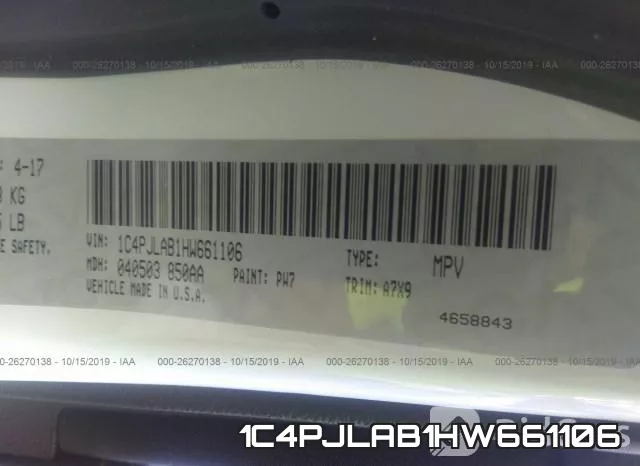 1C4PJLAB1HW661106 фото 10
