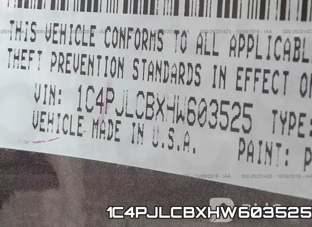 1C4PJLCBXHW603525 фото 10