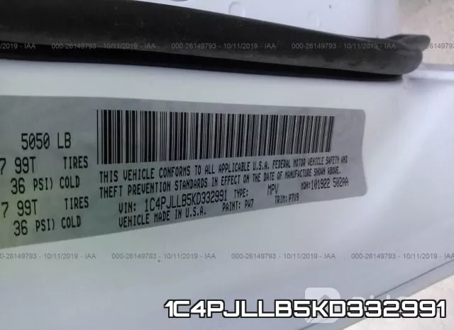 1C4PJLLB5KD332991 фото 10