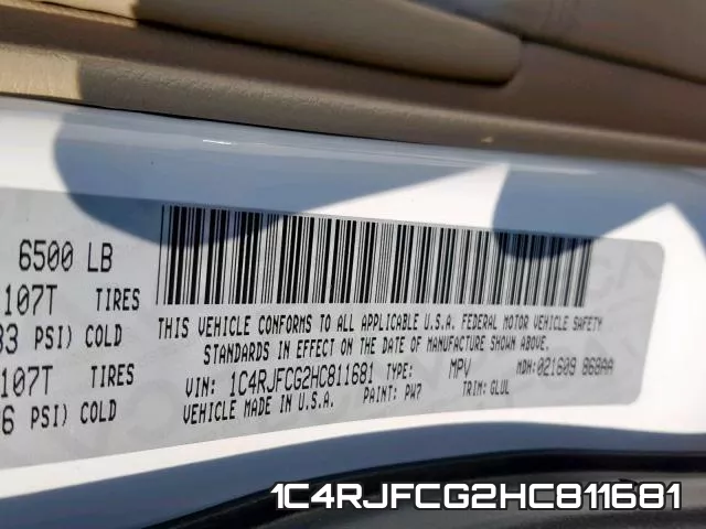 1C4RJFCG2HC811681 фото 2