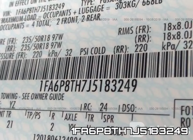 1FA6P8TH7J5183249 фото 10