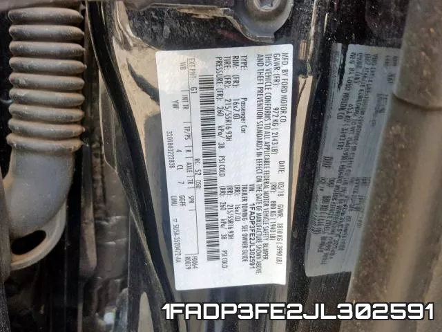 1FADP3FE2JL302591 фото 2