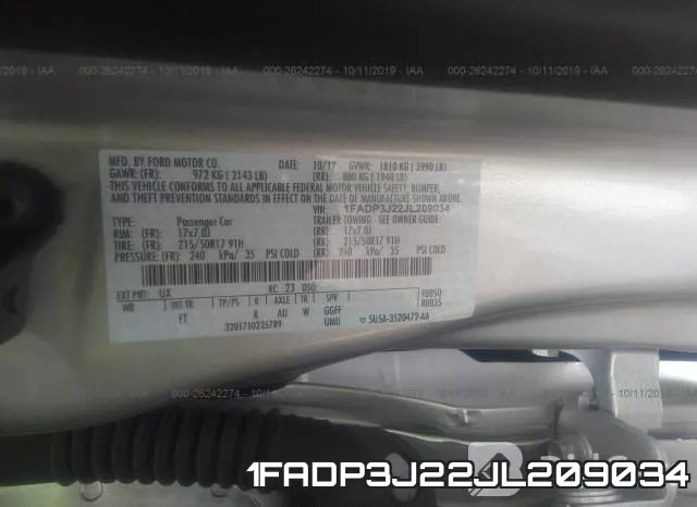 1FADP3J22JL209034 фото 10