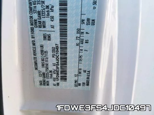 1FDWE3FS4JDC10497 фото 2