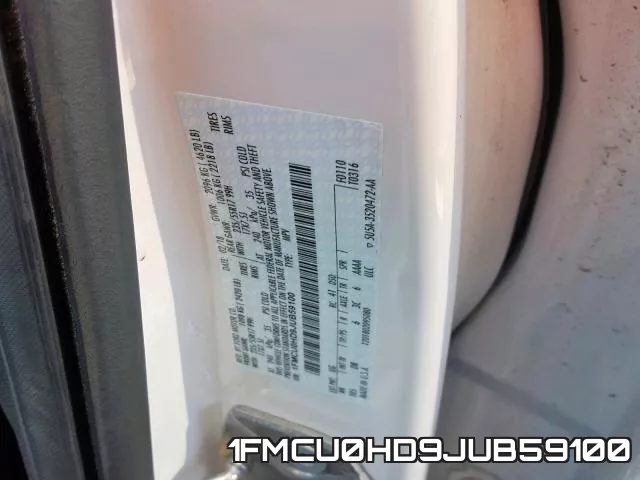 1FMCU0HD9JUB59100 фото 2