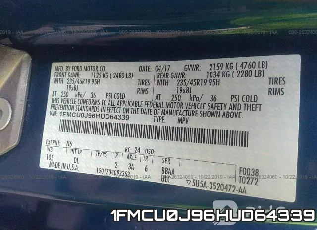 1FMCU0J96HUD64339 фото 10