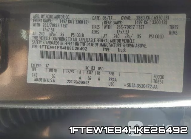 1FTEW1E84HKE26492 фото 10
