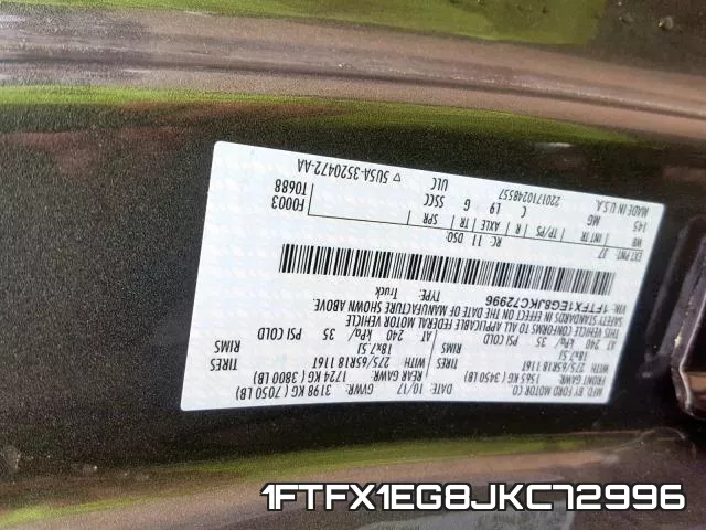 1FTFX1EG8JKC72996 фото 2