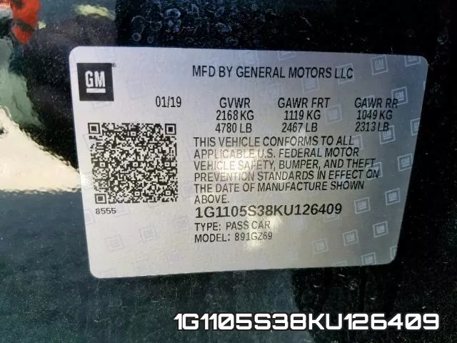 1G1105S38KU126409 фото 2