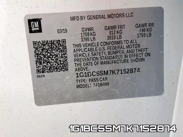 1G1BC5SM7K7152874 фото 2