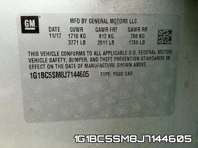 1G1BC5SM8J7144605 фото 2