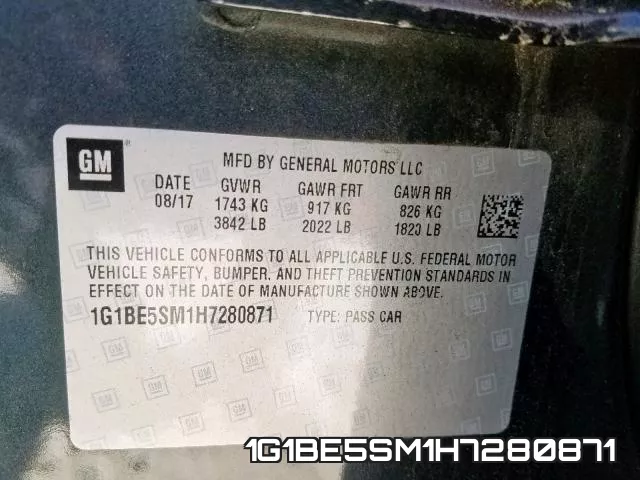 1G1BE5SM1H7280871 фото 2