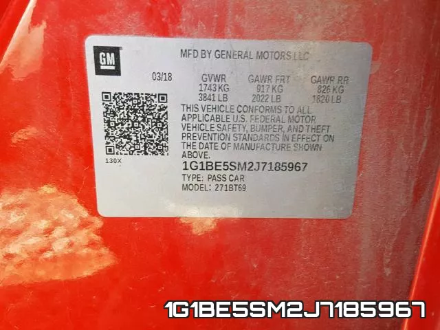 1G1BE5SM2J7185967 фото 2