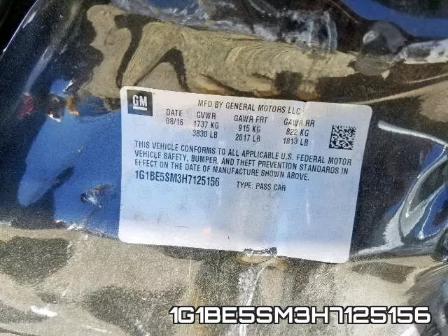 1G1BE5SM3H7125156 фото 2