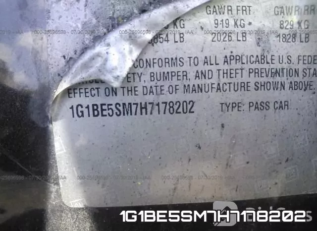 1G1BE5SM7H7178202 фото 10