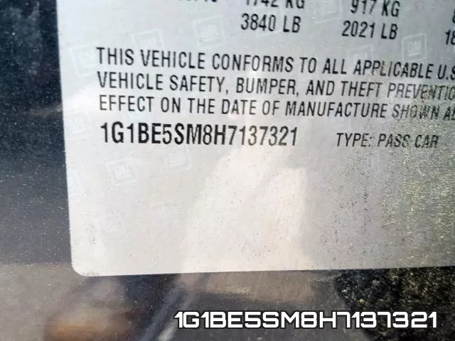 1G1BE5SM8H7137321 фото 2
