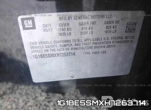 1G1BE5SMXH7263714 фото 10