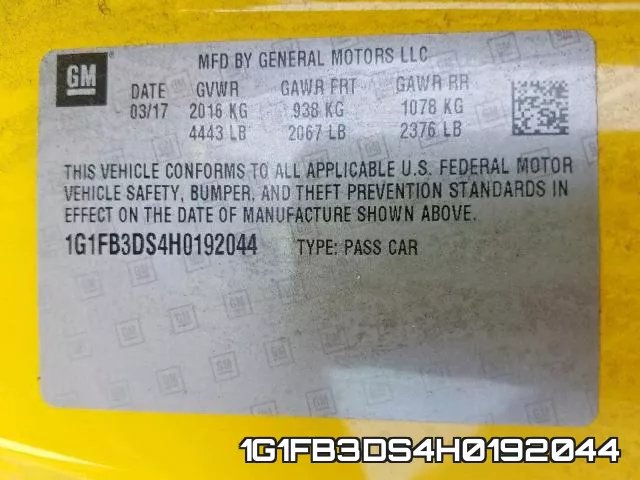1G1FB3DS4H0192044 фото 2