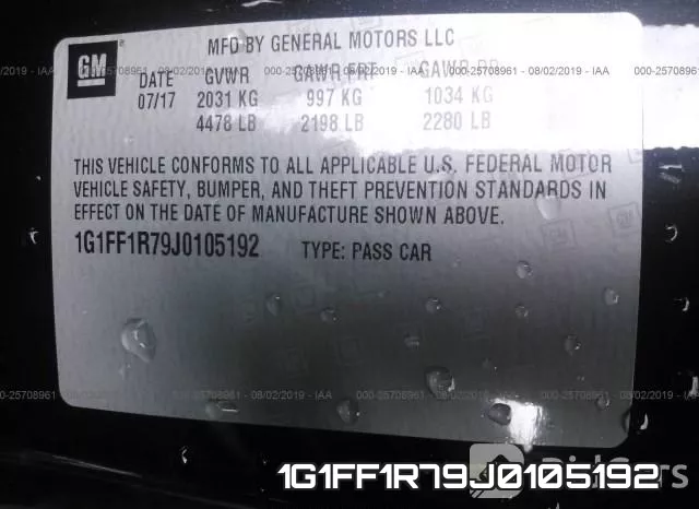 1G1FF1R79J0105192 фото 10