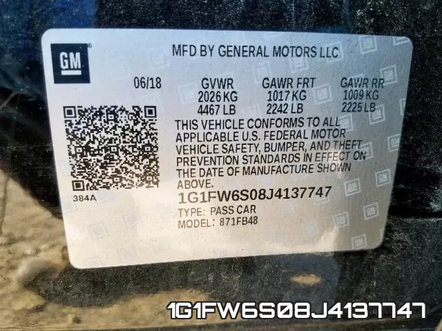1G1FW6S08J4137747 фото 2