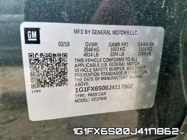 1G1FX6S00J4117862 фото 2