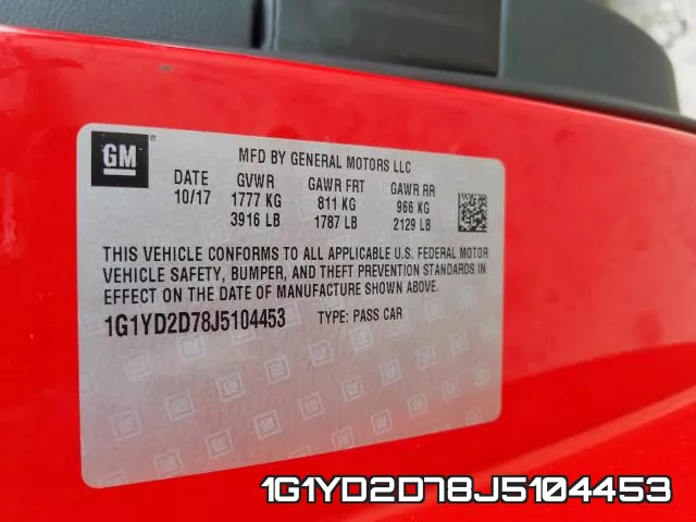 1G1YD2D78J5104453 фото 2