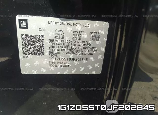 1G1ZD5ST0JF202845 фото 9