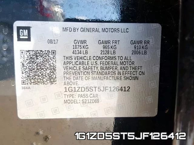 1G1ZD5ST5JF126412 фото 2