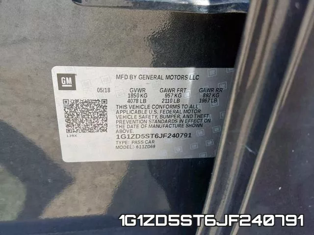 1G1ZD5ST6JF240791 фото 2