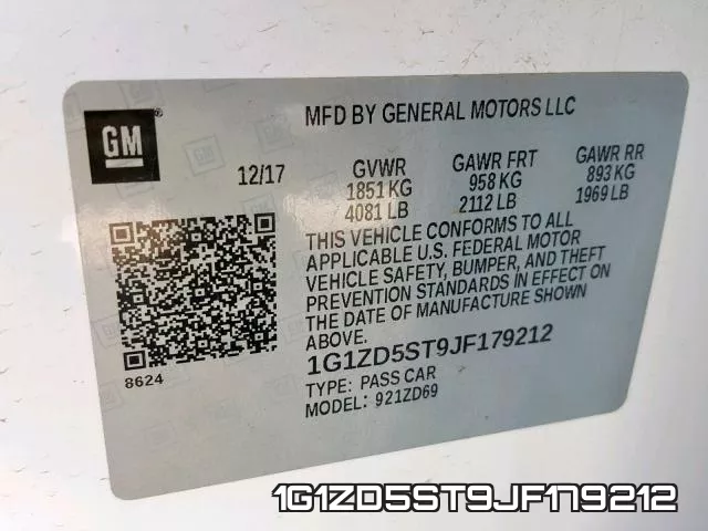 1G1ZD5ST9JF179212 фото 2