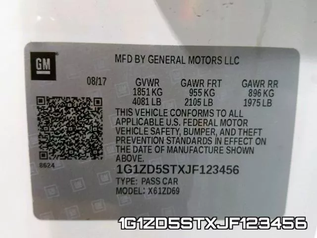 1G1ZD5STXJF123456 фото 2